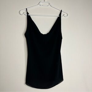 Naked Zebra Black Cowl Neck Camisole Tank – Minimalist Essential – Size large
